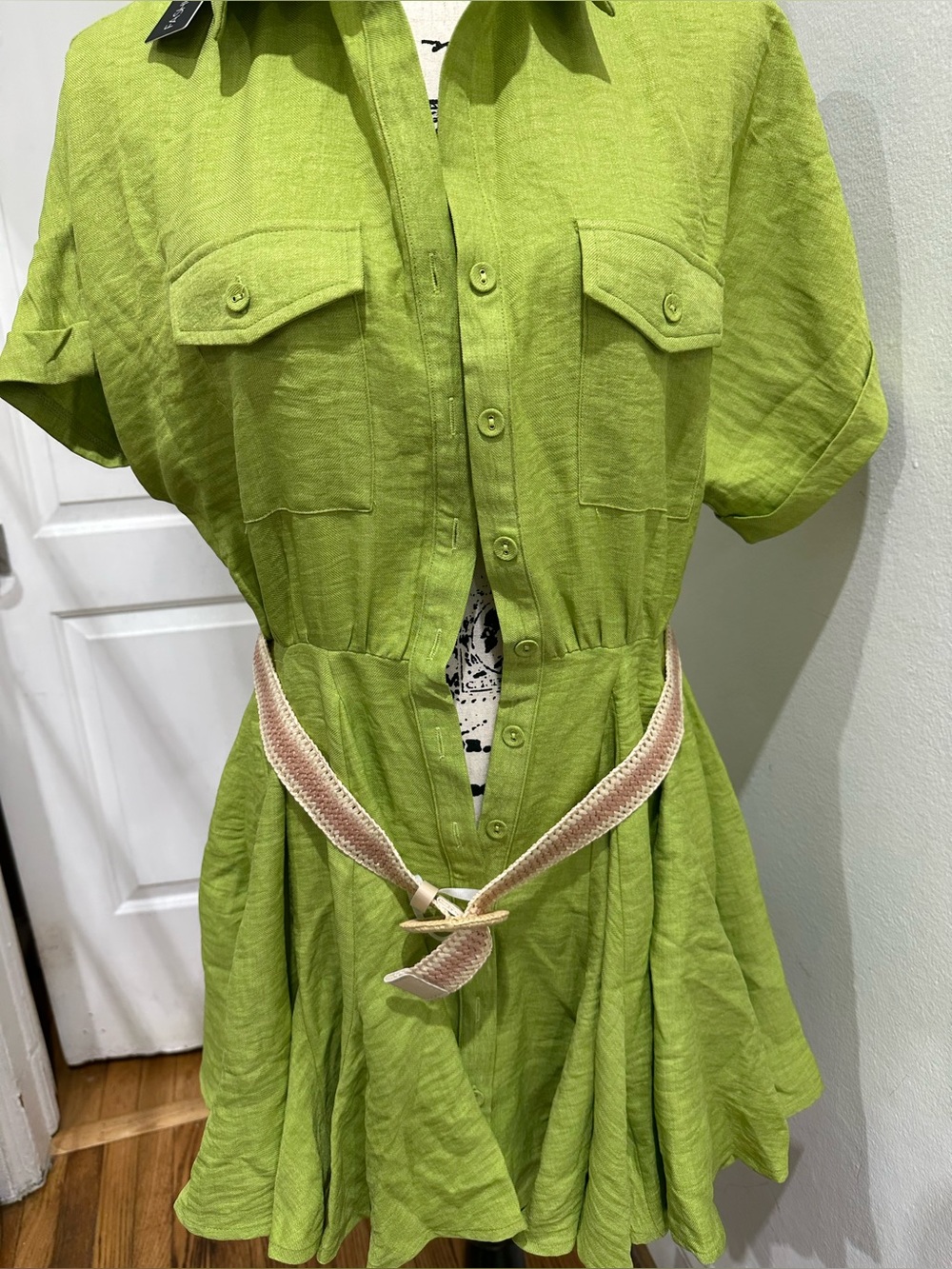 Fashion Nova Lime Shirt Dress